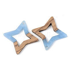 Pendentifs en résine opaque et bois de noyer&nbsp;RESI-S389-028A-C
