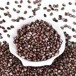 Perles de rocaille en verre picasso&nbsp;SEED-N012-10L
