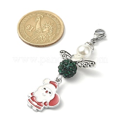 Décoration pendentif en alliage émail ange thème de noël&nbsp;HJEW-TA00026