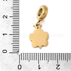304 Edelstahl gelbe Emaille europäische Anhänger&nbsp;STAS-D153-12G