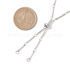 2 pz 2 colori collana scorrevole in ottone&nbsp;AJEW-JB01275