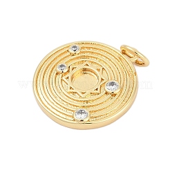 Pendentifs en laiton zircon cubique transparent&nbsp;KK-G522-30G