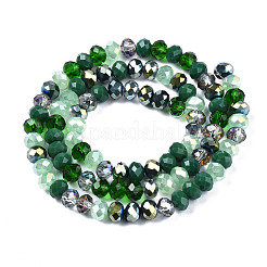 Chapelets de perles en verre électroplaqué&nbsp;EGLA-N002-12D