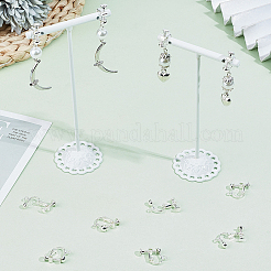 40 convertisseur de boucle d'oreille à clip à vis en laiton&nbsp;KK-SC0004-68S