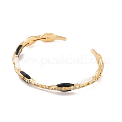 Bracelets à manchette ouverte en laiton&nbsp;BJEW-S147-05G