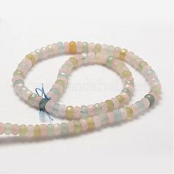 Fili sfrangiati di perle di morganite naturale sfaccettate&nbsp;G-O137-05A