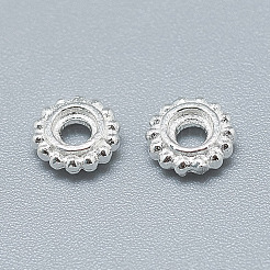 925 granulierte Abstandsperlen aus Sterlingsilber&nbsp;STER-T002-73S
