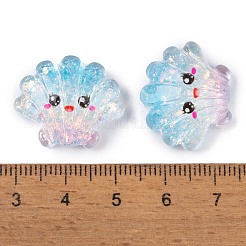 Cabochons décodés en résine époxy transparente&nbsp;CRES-P035-10A