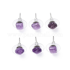 Orecchini a bottone con pietre preziose naturali da donna&nbsp;EJEW-K091-01P-A