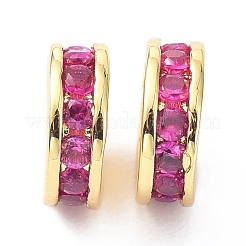 Messing fuchsia zirkonia perlen&nbsp;ZIRC-C022-08G
