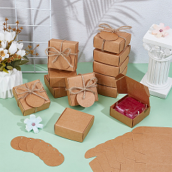 50 Stück faltbare quadratische Geschenkboxen zur Aufbewahrung aus Papier&nbsp;CON-PH0003-40
