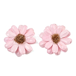 Grands pendentifs en résine époxy et fleurs séchées&nbsp;RE-CBAAE94-01