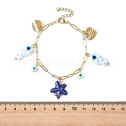 304 Edelstahl-Büroklammerkettenarmbänder für Frauen&nbsp;BJEW-JB14198-02