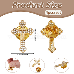 4 Stück florales Kreuz&nbsp;JEWB-FH0002-32G