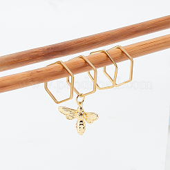 Decoraciones colgantes de latón de abejas&nbsp;HJEW-AB00628