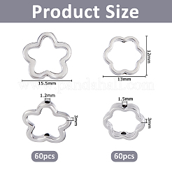 120 stücke 2 stile legierung perle rahmen&nbsp;FIND-FH0016-61