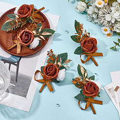 Corsage de mariage en mousse pour les mariés&nbsp;AJEW-WH0695-020