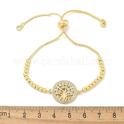 Bracelets en argent et zircone cubique pour la fête des mères&nbsp;BJEW-S158-01G-B