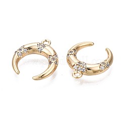 Ciondoli in ottone zirconi chiari micro pavé&nbsp;KK-Q764-011