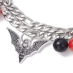 Halloween-Thema 304 Edelstahl Figaro Ketten mehrsträngige Armbänder&nbsp;BJEW-JB12094-03
