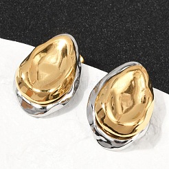 Boucles d'oreilles à tige en acier inoxydable 304&nbsp;EJEW-U045-04C-GP