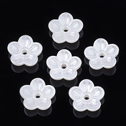 Tappi di perline con perla imitazione plastica a 5 petalo&nbsp;OACR-S020-21