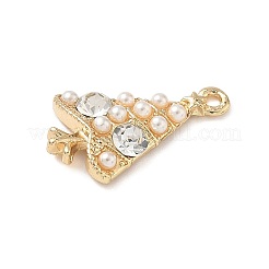 Pendentifs en alliage avec strass et perles en plastique&nbsp;FIND-Z101-01G