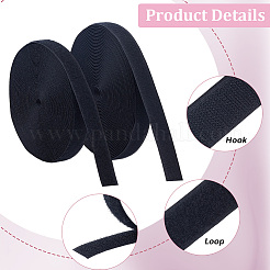 Cintas de gancho y bucle de poliéster de 25 m y 2 estilos&nbsp;DIY-CY0003-65B-02