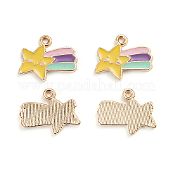 Pendentifs étoiles de comète en alliage émaillé&nbsp;ENAM-WH0047-35KCG