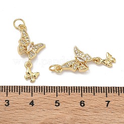 Messing micro pave klare zirkonia anhänger&nbsp;KK-D228-07G