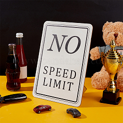Rennschild „Keine Geschwindigkeitsbegrenzung“ aus Pappelsperrholz&nbsp;AJEW-WH0606-008A