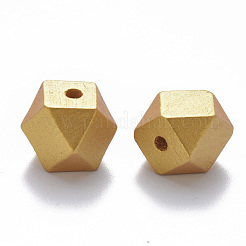 Perles de bois naturel peintes&nbsp;WOOD-Q040-020C-B01