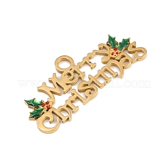 304 Edelstahl Emaille Weihnachtsmotiv Charms&nbsp;STAS-G359-01G-01