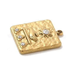 Ciondoli in strass in acciaio inossidabile 304&nbsp;STAS-I322-59G