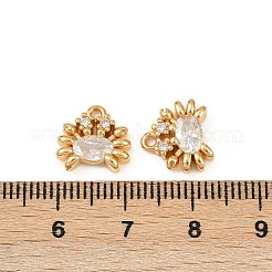 Ciondoli in ottone con micro pavé di zirconi cubici a tema oceano&nbsp;KK-F902-08K-G