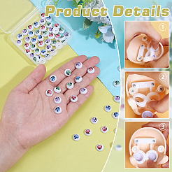 4 color estrella acrílico ojos artesanales&nbsp;DIY-PH0029-87B
