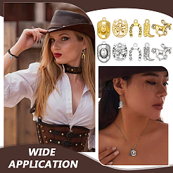 80 pendentif en alliage de style tibétain sur le thème du cow-boy occidental&nbsp;FIND-FG0005-23