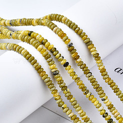 Fili di perle naturali di turchese giallo (diaspro)&nbsp;G-S366-108