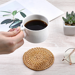 Tapis de tasse en rotin&nbsp;AJEW-CP0010-74