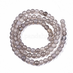 Natürlichen graue Achat Perlen Stränge&nbsp;G-S359-236
