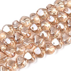Chapelets de perles en verre transparent électrolytique&nbsp;EGLA-Q133-01A