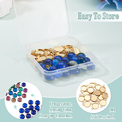 20 Stück Cabochon-Anschlussfassungen aus Edelstahl 304&nbsp;DIY-TA0015-44A