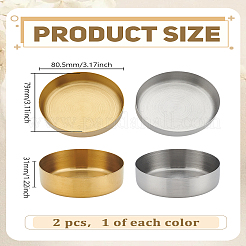 2 bandeja porta joyas redonda de acero inoxidable 410 de 2 colores&nbsp;ODIS-LP0001-16