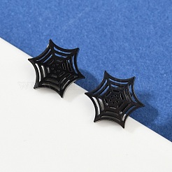 Orecchini a forma di ragnatela in acciaio inossidabile 304&nbsp;EJEW-G294-01EB