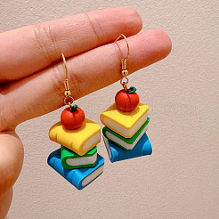 Handgefertigte Ohrhänger aus Polymerclay und Edelstahl 304&nbsp;WG8A15F-01