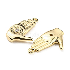 Messing micro pave klare zirkonia anhänger&nbsp;ZIRC-L077-042G