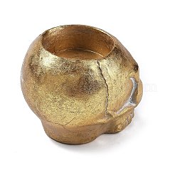 Portacandele in resina con teschio di Halloween&nbsp;DJEW-R009-02