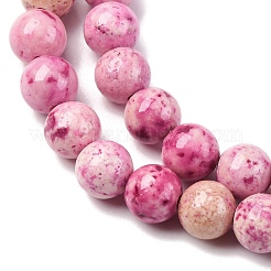 Brins de perles de marbre teintées naturelles&nbsp;G-P593-6mm-05