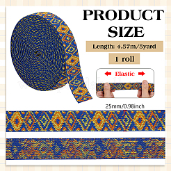 Rubans en polyester à motif losange de style ethnique&nbsp;OCOR-BC0009-21A