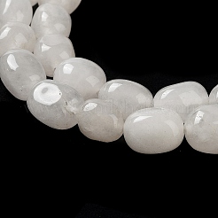 Chapelets de perles de jade blanche naturelle&nbsp;X-G-E614-B01-08